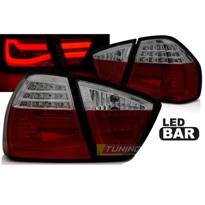 Feux Arrière LED Pour BMW Série 3 E90 Berline Phase 1 (2005-2008) - Noir Fumé, Marque DEPO, Neufs