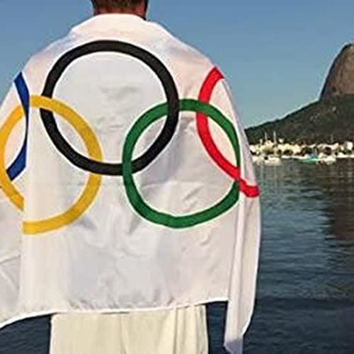 Drapeau à cinq anneaux pour jeux olympiques Bannière pliable en polyester  épais durable Bannière internationale pour jardinco 132 - Cdiscount