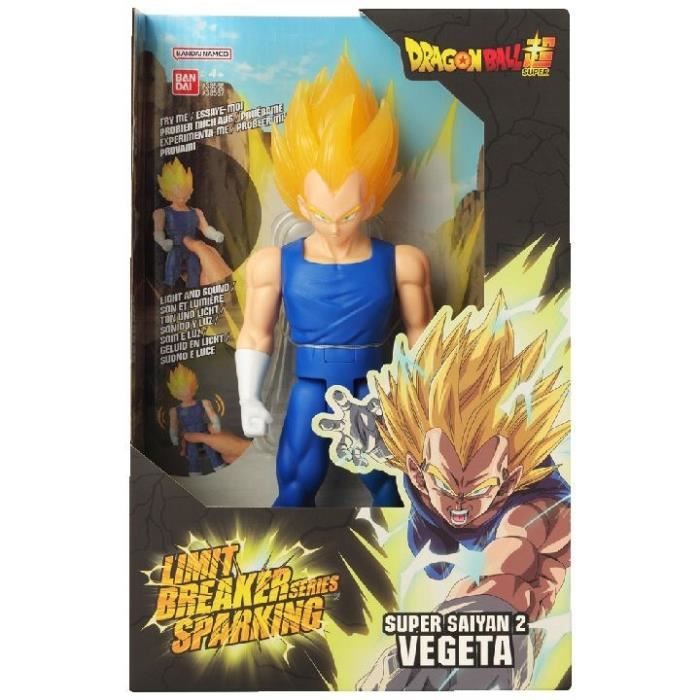 Figurine Dragon Ball Limit Breaker – Vegeta Super Saiyan Blue – 30 Cm – Articulations épaules/hanches – Bandai – Dès 4 Ans