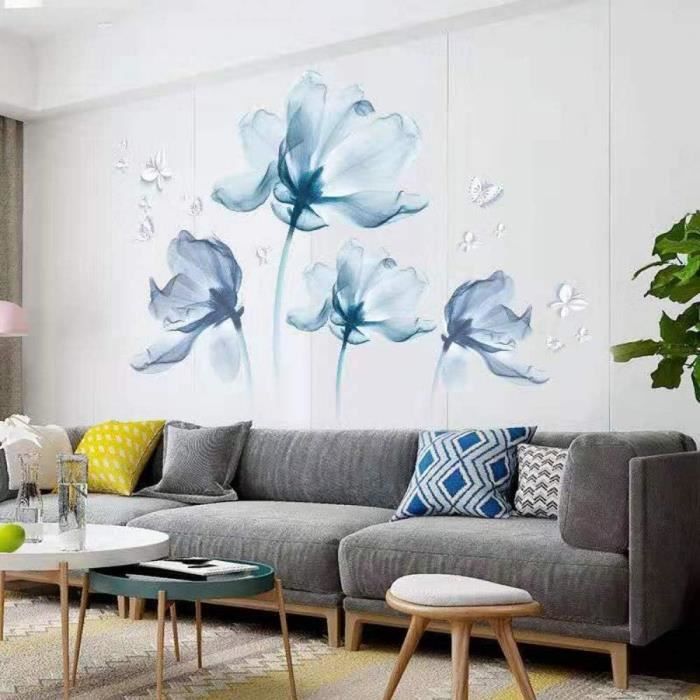 Lot De 24 Stickers Muraux 3D En Forme De Papillon Amovibles - Bleu - Double  Aile - Décoration Pour La Maison, La Chambre À C[n3001]