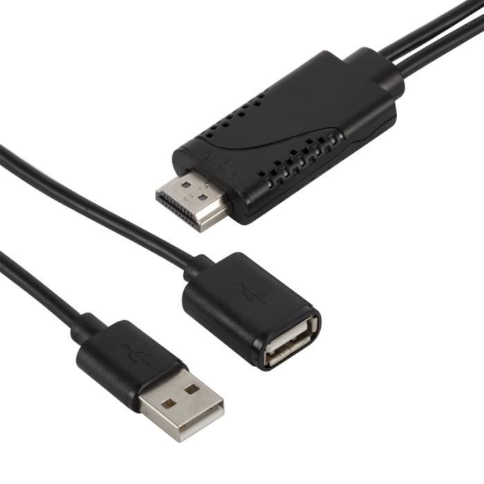 Câble usb-c vers hdmi adaptateur video universel 2m - noir HDMI-USBC -  Conforama