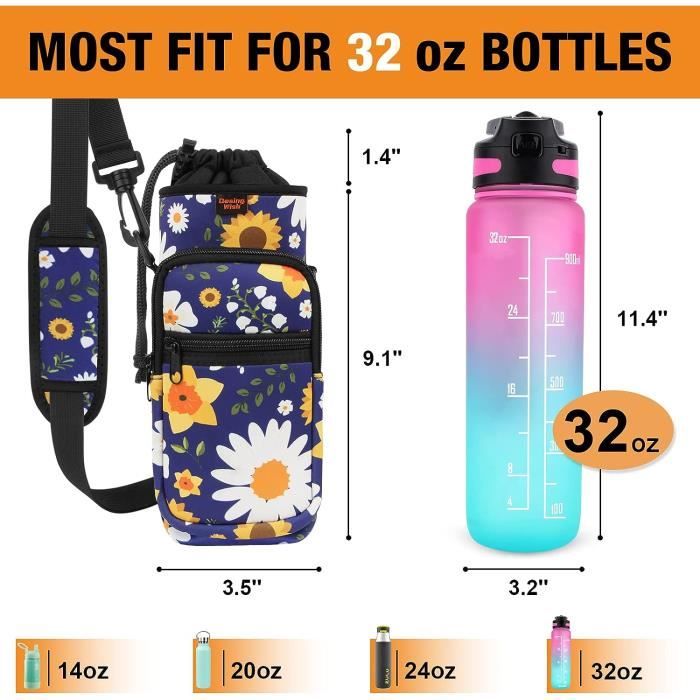 Néoprène Porte Gourde Velo Sans Vis Bidon Porte Velo Avec Poche En Maille  Et Bandoulière Porte Gourde Vtt Pour Bouteille De V[H259] - Cdiscount Sport