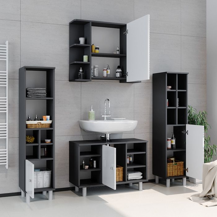 Meuble de salle ce bain Classique et Retro Chic en Bois avec 2 vasques
