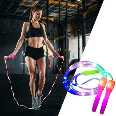 Corde à Sauter Enfant Réglable Arc-en-Ciel 2.8M - Poignées Bois Antidérapantes Pour Filles Et Garçons