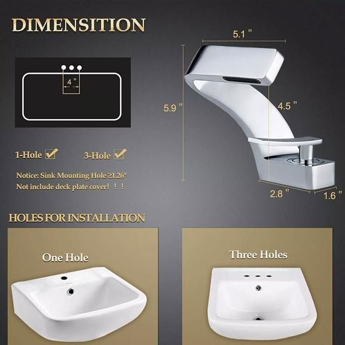 Robinet De Salle De Bain, Robinet De Baignoire Cascade En Laiton Robinet Mitigeur Evier Mural Noir 98186518