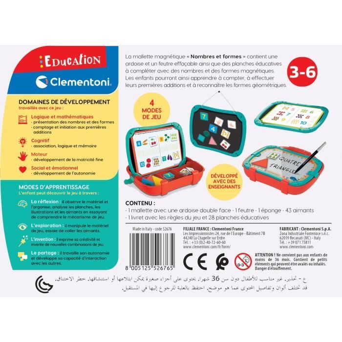 MONTESSORI DES FORMES ET DES LACETS CLEMENTONI - Toys & Kids Maroc