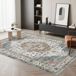 Tapis Carpetia Moderne Vert Clair - 100% Polypropylène - Ambiance Bien-être