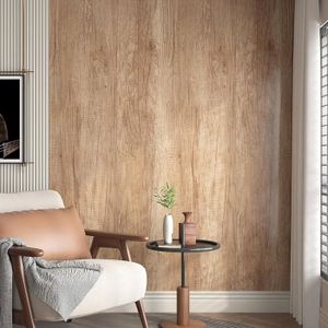 Yullpaper Papier Adhesif pour Meuble Bois Brun Papier Peint Adhesif