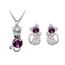 boucles d/'oreilles cristal bleu Belle PARURE collier rose bijoux fantaisie