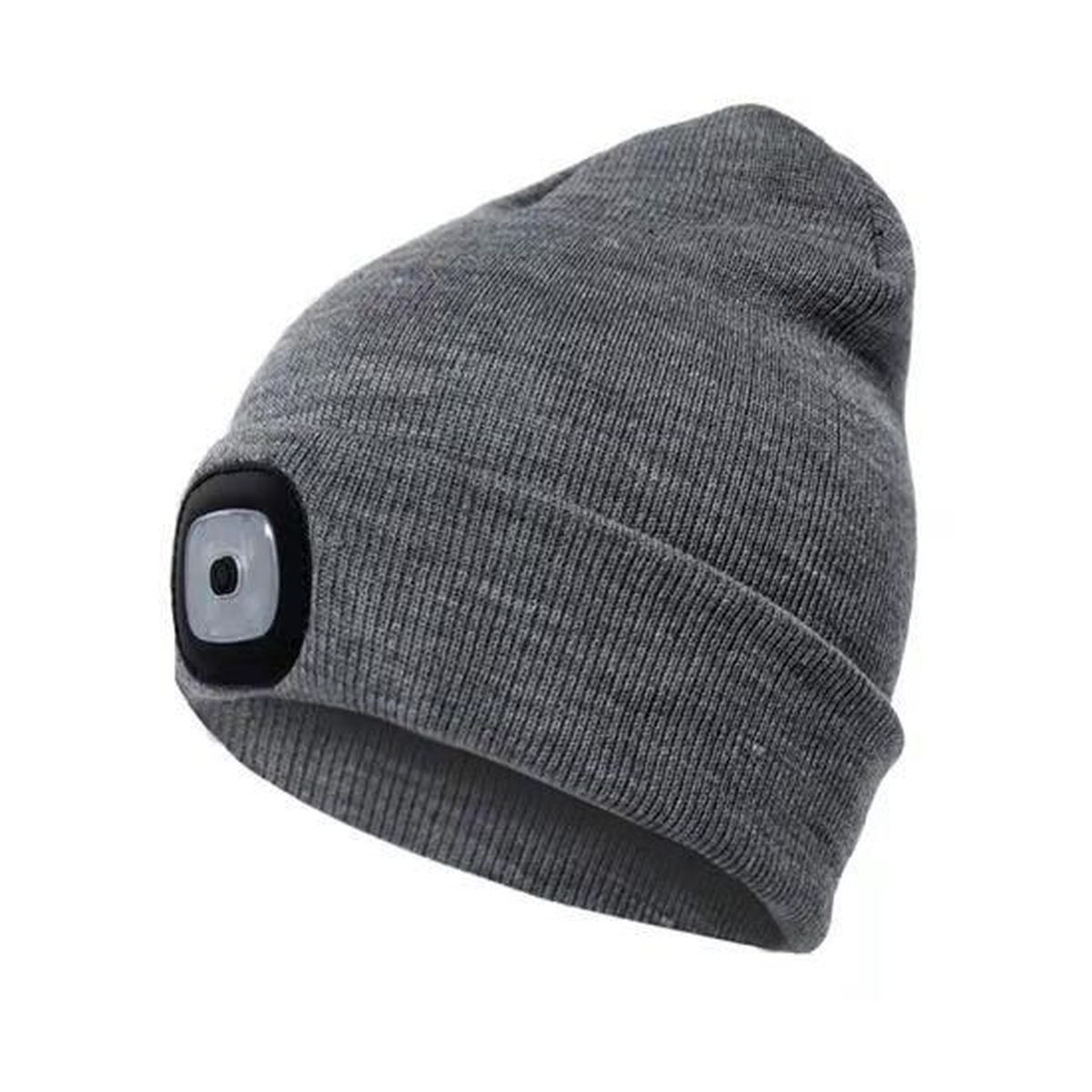 LED beanie hat with light, unisex USB 