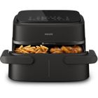Friteuse sans huile - PHILIPS - NA150/00 - Airfryer Série 1000 - Panier flexible 7.L - Séparateur amovible - 2400W - Noir