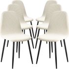 DRMKER Lot de 6 Housses de chaise salle à manger scandinave imperméable extensible jacquard couverture pour décor salon maison cuisine