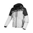 Veste cuir moto à capuche femme Macna Racoon - noir/blanc - XS
