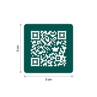 Menu sans contact pictogramme carré QR Code pour présentation menu hôtel restaurant - Couleur vert foncé - QR1-VF10 1,6 Plastique