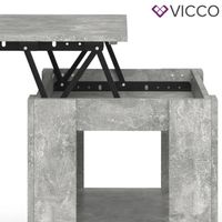 VICCO table basse LORENZ table basse en béton réglable en hauteur table basse table de salon