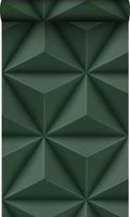 ESTAhome papier peint graphique 3D vert foncé - 50 x 900 cm - 139345