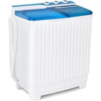 GOPLUS Lave-linges Machine à Laver 7,5 KG avec Séchage 3 KG, 76,5 x 43 x 87 CM, Bleu