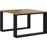 ALADA - Table basse carrée style industriel - 67x67x40 cm - Table basse en décor bois