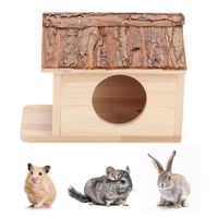 Maison de hamster, grande maison en bois de hamster en bois, écureuil épais et fort pour cochon d'Inde de lapin de Chinchilla