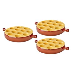 2 plats à escargots en céramique émaillée- Emile Henry