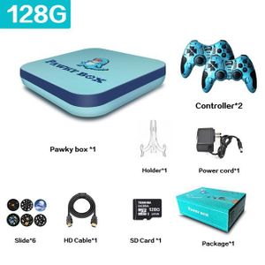 JEU CONSOLE RÉTRO Bleu vert 128g - Console de jeux vidéo PS1-DC-SMS-