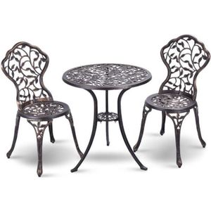 Ensemble table et chaise de jardin Ensemble Bistrot de Jardin avec Une Table Ø 60 CM 