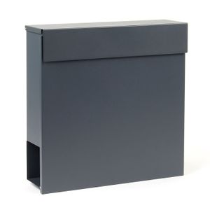 Boîte aux Lettres Murale avec Compartiment pour Journal – Résistant aux intempéries Anthracite RAL 7016