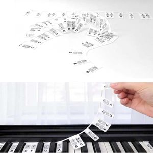 PIANO 88 Clés Autocollants Piano Amovible Autocollants de Clavier Piano Autocollants pour Touche de Piano Autocollant de Note de.[Q904]