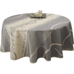 Nappe carré, anti-tâche, 200x200 cm, repassage facile, EFFET SATIN (GRIS) -  Cdiscount Maison