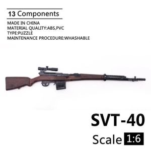 KIT MODELAGE couleur SVT-40 1-6th Mini MP40 Mitraillette La SECONDE Guerre Mondiale En Plastique Assemblé Arme Puzzle Modè