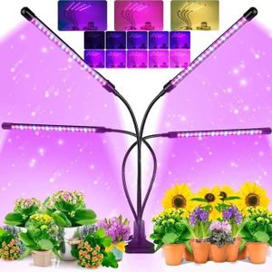 Eclairage horticole QQOPT Lampe de Plante 4 Lampes, 80 Lampes de Cultu