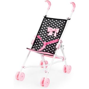 Poussette Pliable Pour Poupée – Cadre Robuste, Tissu Doux – 4 Couleurs – Pour Poupées Jusqu’à 45 Cm (18 Pouces)