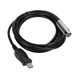 Câble USB XLR, Convertisseur de Liaison Micro USB C vers XLR Femelle  Adaptateur de Cordons de Connecteur Audio de Studio pour L'enregistrement  de Musique sur Ordinateur Câble de Microphone USB(2M)