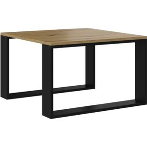 TABLE BASSE ALADA - Table basse carrée style industriel - 67x6