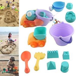 Jouet de plage,Ensemble de bac à sable en silicone souple pour  enfants,jouets de plage d'été,outils de jeu d'eau - Silicone 8pcs[A] -  Cdiscount Jeux - Jouets