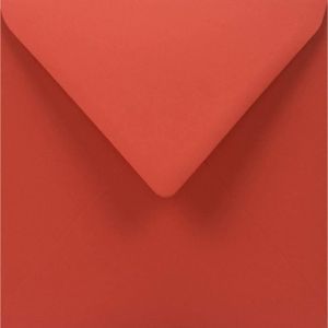 ENVELOPPE 100 Enveloppes Rouges Carrées Recyclées 153X153 Mm