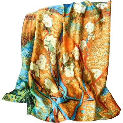 Foulard en soie femmes châle Écharpe en soie Silk Scarf Women Chiffon Shawl White Neckerchief Head Wrap Thin Scarf Beach 180X90CM