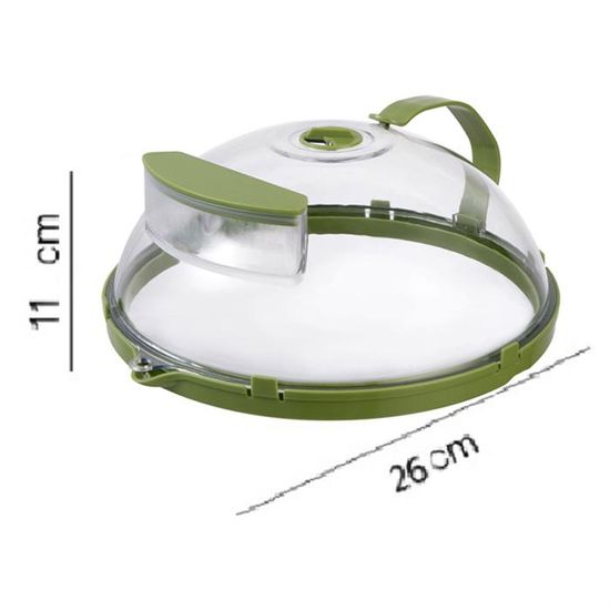 Couvercle Anti-éclaboussures Micro-ondes Transparent – Grande Taille 20 Cm, Poignée – Passe Au Lave-vaisselle