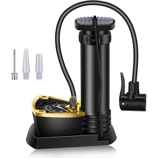 Pompe à Vélo Mini West Biking - Manuelle Avec Support De Cadre Et 3 Adaptateurs - Argent