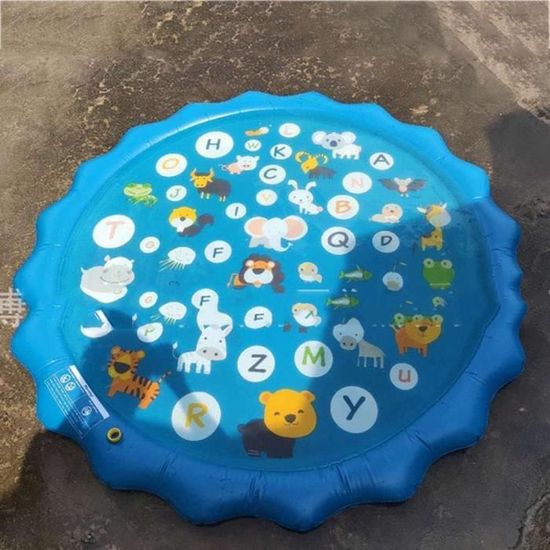 Tapis D'Eau Gonflable MOZOOSON - 68" - Jeu D'Éclaboussures Pour Enfants - Apprentissage Chiffres 0-9 - Jardin Été