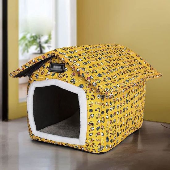 Abri Pour Chat Extérieur Chauffé - Maison Isolée 4 Couches, Anti-Pluie, Taille L - Confort Hivernal
