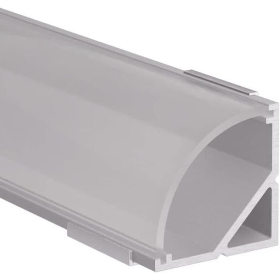 Profilé Aluminium LED 200 Cm Avec Couvercle Transparent - Pour Bande LED Jusqu'à 12 Mm - Montage Facile