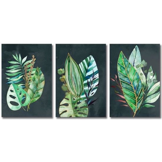 Tableaux Automne Feuille D’Érable Citrouille – Toile Sans Cadre 3x30x40 Cm | Déco Murale Salon Saison