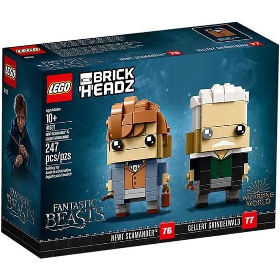 Lego 41631 BrickHeadz Harry Potter Newt Scamander et Gellert Grindelwald Cdiscount