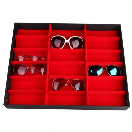 Boîte De Rangement Pour Lunettes Zyiphor - 8 Compartiments Réglables, Coque EVA Rigide, Gris, Portable