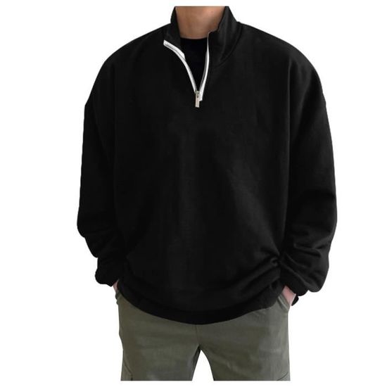 Sweat fermeture eclair online homme sans capuche