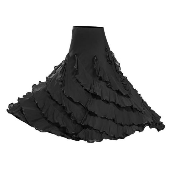 Jupe Flamenco Ballroom Danse Robe Jupe Vetement Deguisment Femme Fille Cdiscount Sport