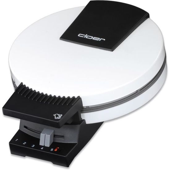 Cloer 285 Gaufrier à Cornets Plaques 15cm - Gaufres Fines Croustillantes 800W Acier Inox