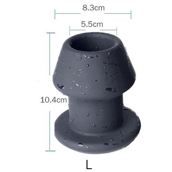 Plug Anal Progressif En Silicone Noir à Perle - Dilatateur Avec Ventouse, Unisexe