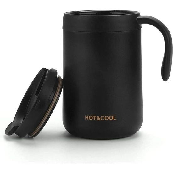 Tasse à Café 500 ML - Mug Isotherme Étanche en acier inoxydable